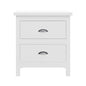 22" Solid Wood Two Drawer Nightstand
