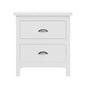 22" Solid Wood Two Drawer Nightstand