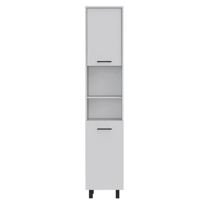 41" Dark Brown and White Wood Kitchen Island Set With Storage