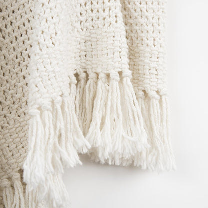 White Woven 100% Cotton Throw Blanket