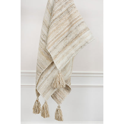 Beige Woven 100% Poly Pet Throw Blanket