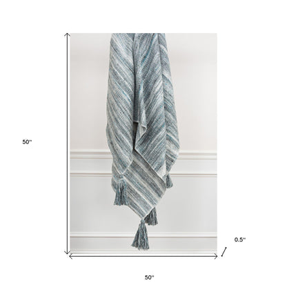 Blue and Black Woven 100% Poly Pet Throw Blanket