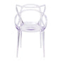 Clear Acrylic Open Back Dining Arm Chair
