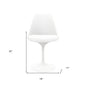 White Upholstered Faux Leather Dining Side Chair