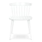 White Heavy Duty Plastic Slat Back Dining Side Chair
