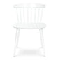 White Heavy Duty Plastic Slat Back Dining Side Chair