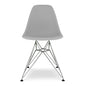 Gray and Silver Steel Dining Side Chair