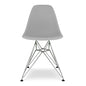 Gray and Silver Steel Dining Side Chair