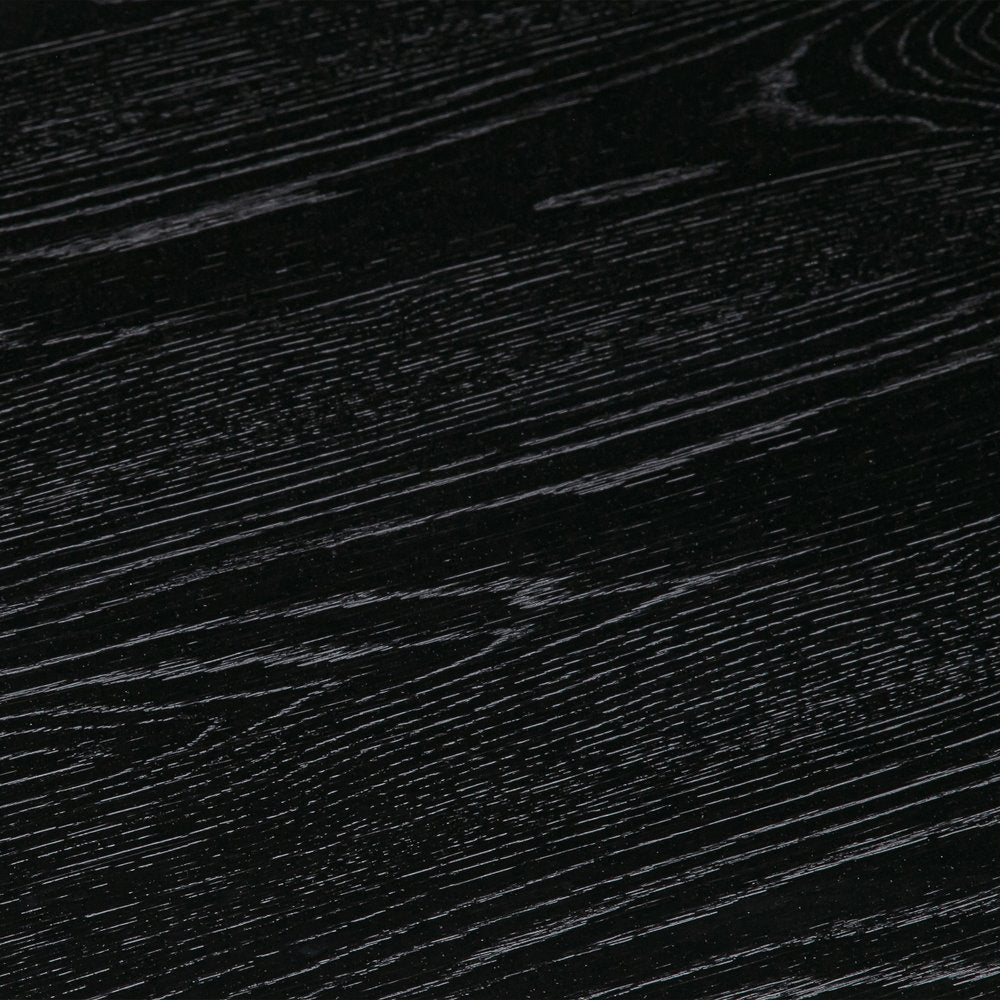 48" Black And Gray Solid Wood And Concrete Round Coffee Table