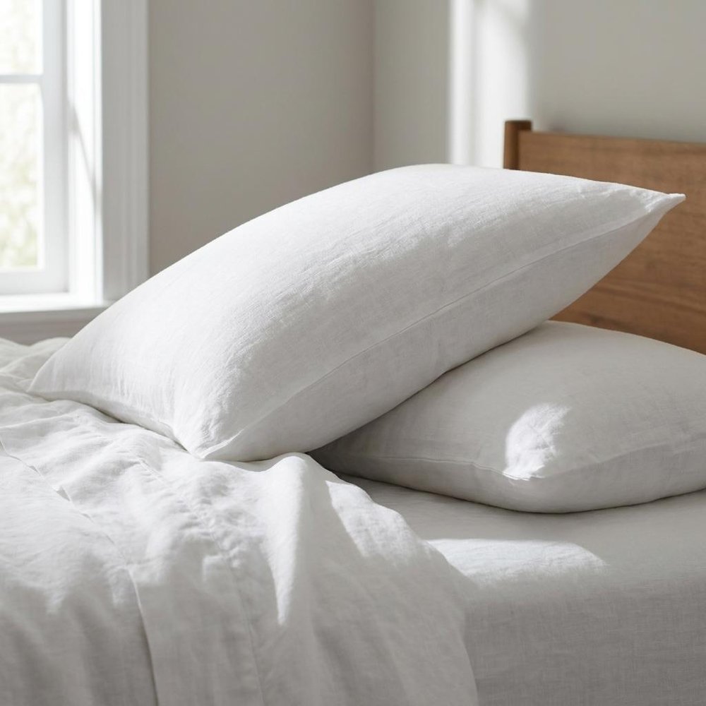 Set of Two Cloud Linen Standard Pillowcases