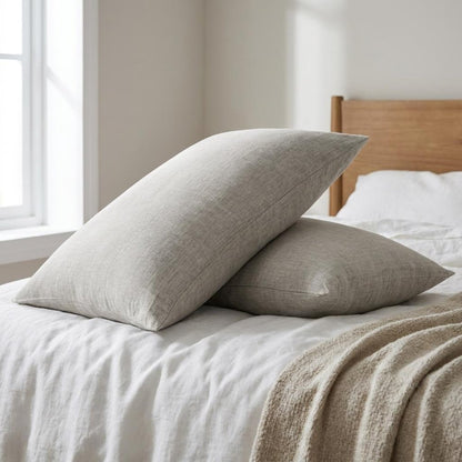 Set of Two Cloud Linen Standard Pillowcases