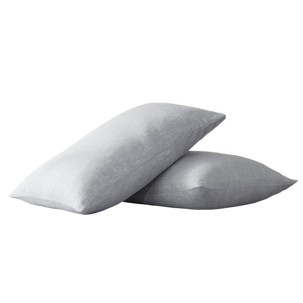 Set of Two Cloud Linen Standard Pillowcases