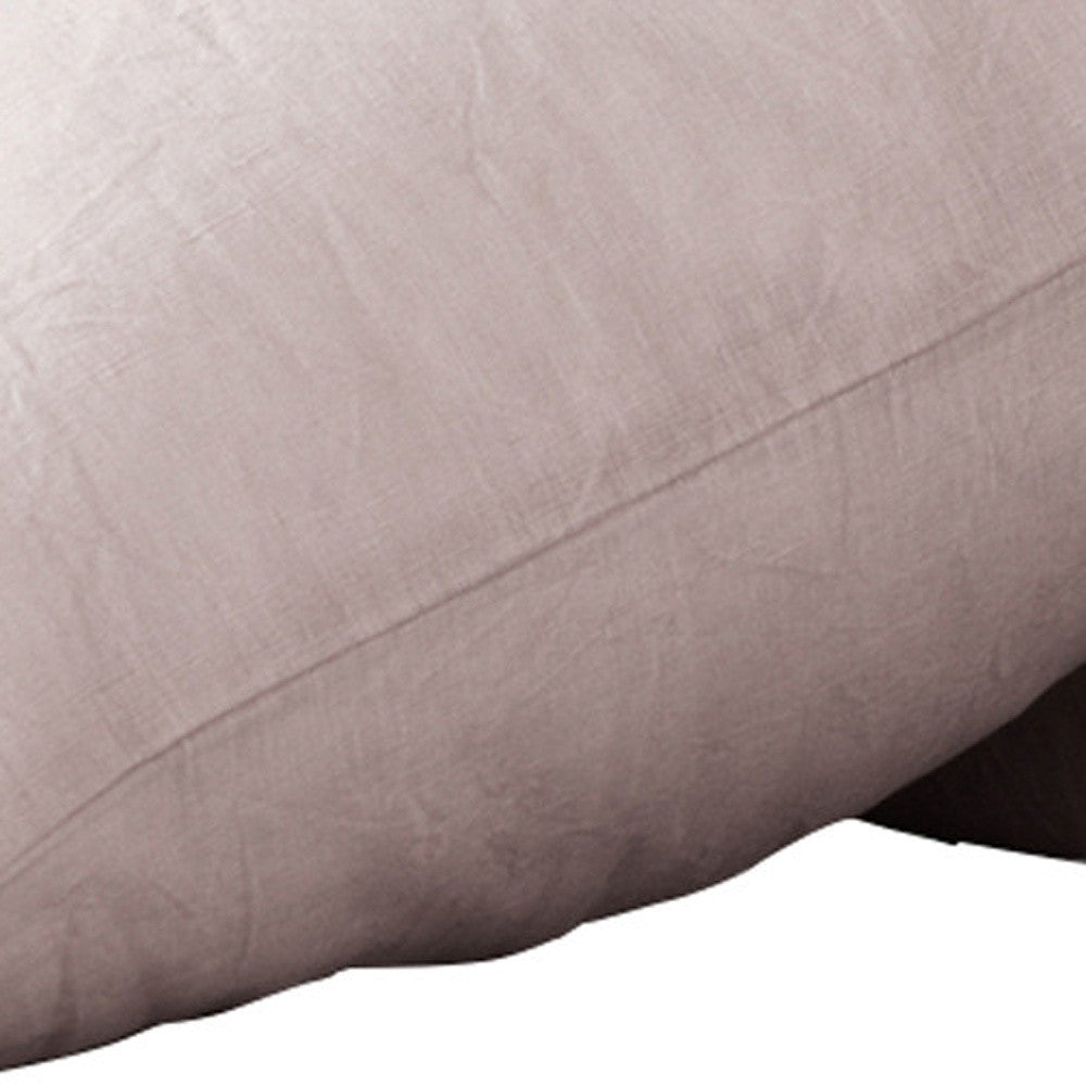 Set of Two Pink Linen Standard Pillowcases