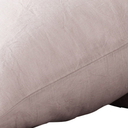 Set of Two Pink Linen Standard Pillowcases