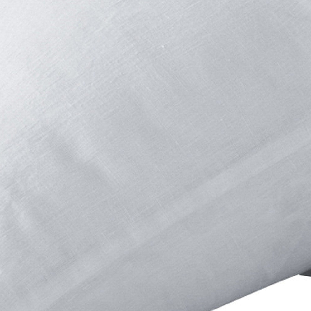 Set of Two White Linen King Pillowcases