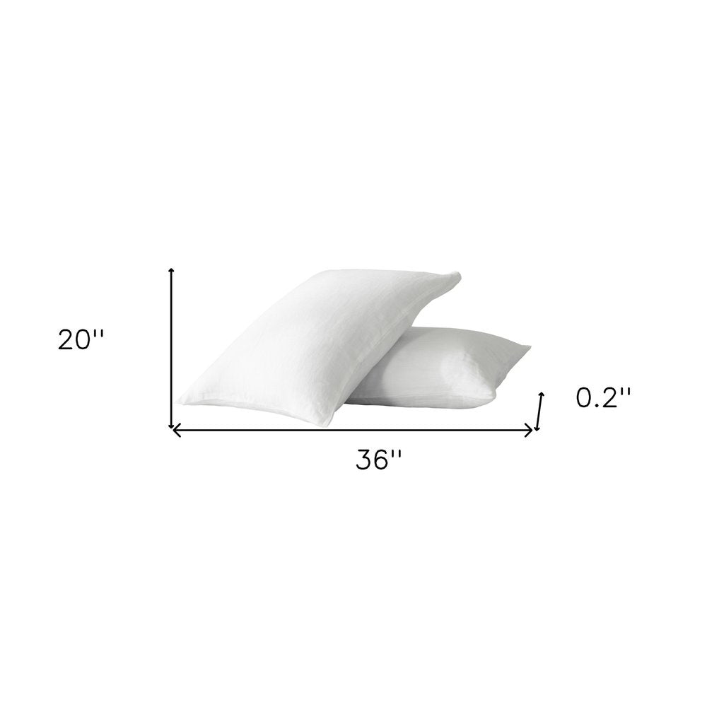 Set of Two Cloud Linen King Pillowcases