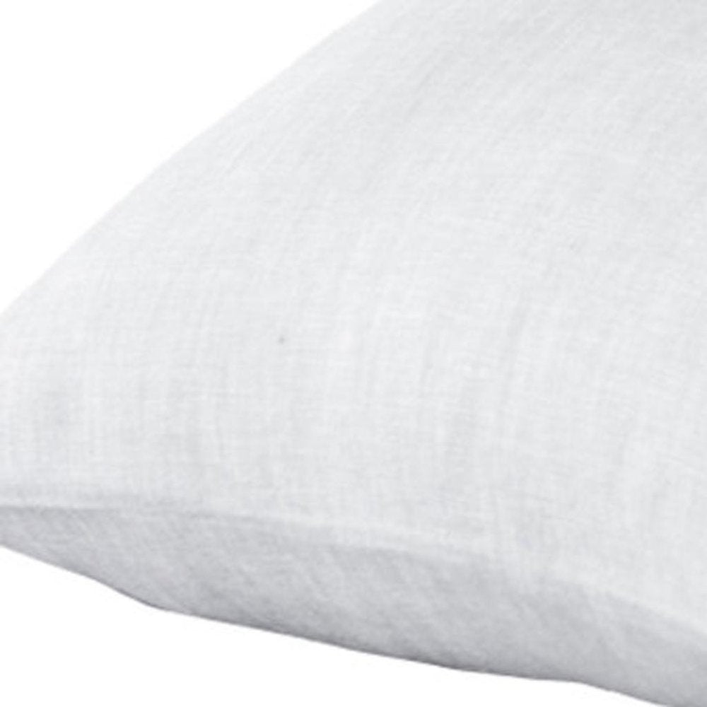 Set of Two Light Gray Linen King Pillowcases