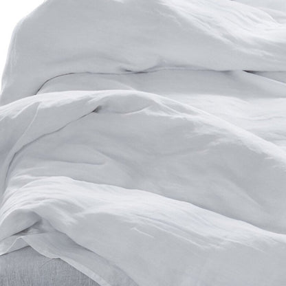 Four Piece Blue Linen Sheet Set