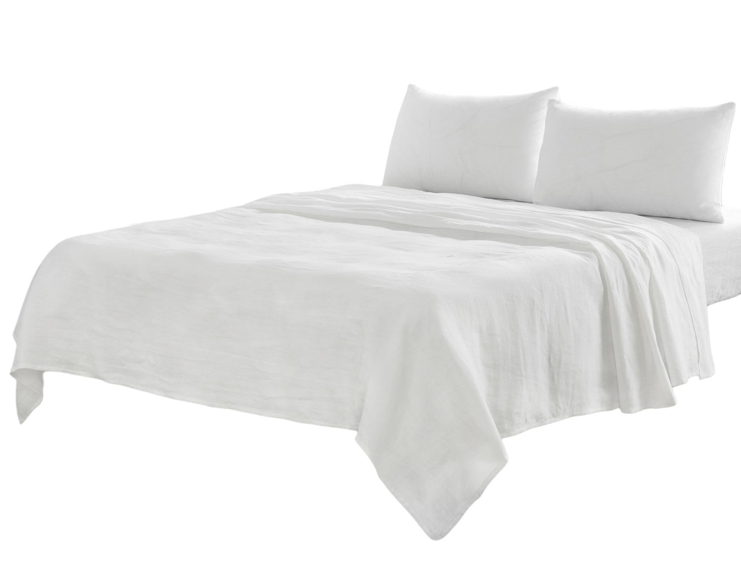 Four Piece Gray Linen Sheet Set