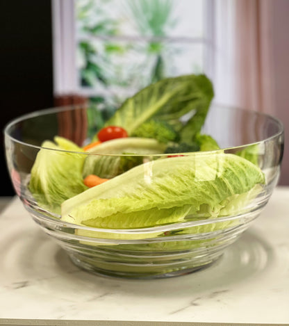 10" Clear Acrylic Round Salad Bowl