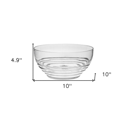 10" Clear Acrylic Round Salad Bowl