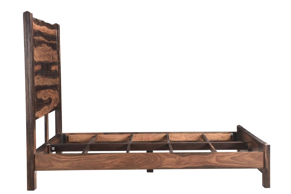 Walnut Live Edge Solid Wood Queen Bed Frame