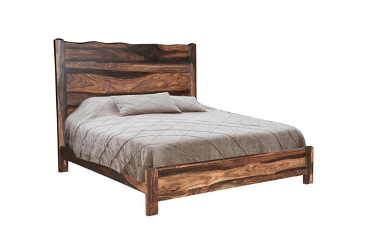Walnut Live Edge Solid Wood King Bed Frame
