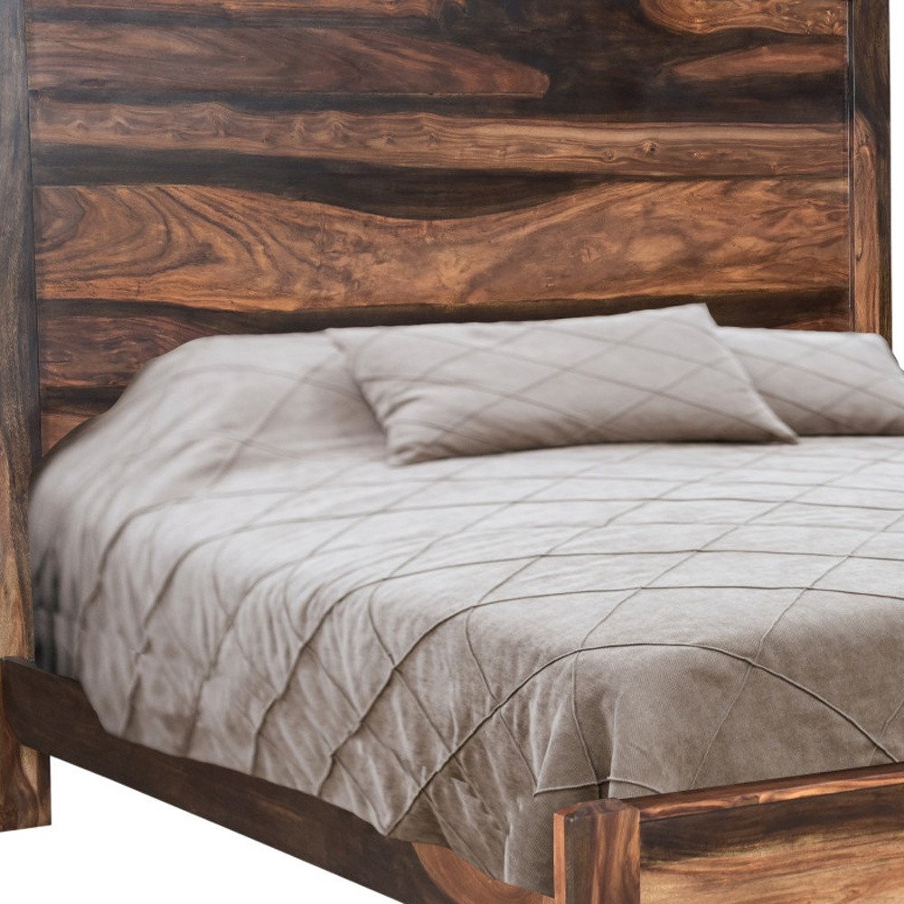Walnut Live Edge Solid Wood King Bed Frame