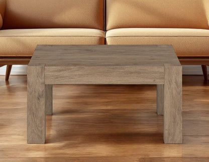 34" Gray Square Coffee Table