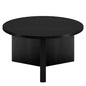 32" Black Round Coffee Table