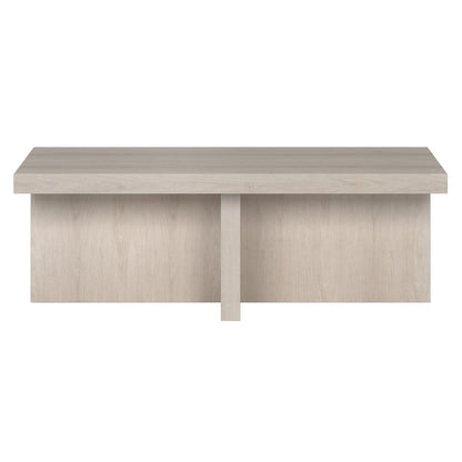 44" Alder White Wood Coffee Table