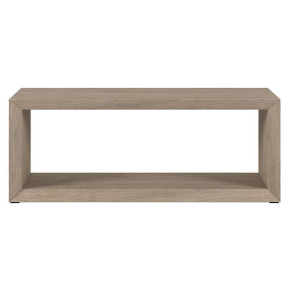 48" Gray Coffee Table With Shelf