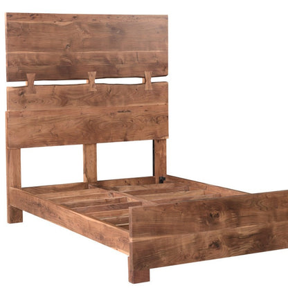 Chestnut Live Edge Solid Wood Queen Bed Frame