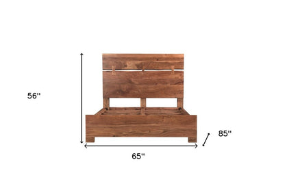 Chestnut Live Edge Solid Wood Queen Bed Frame