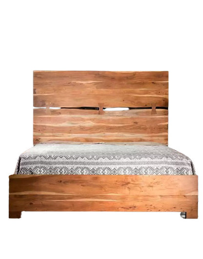 Live Edge Solid Wood King Brown Bed