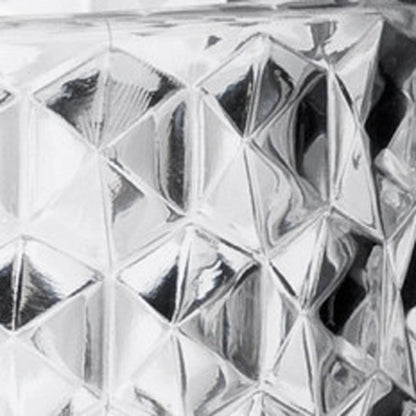 Set of Four Clear Diamond Acrylic Stemmed All Purpose Wine Glass