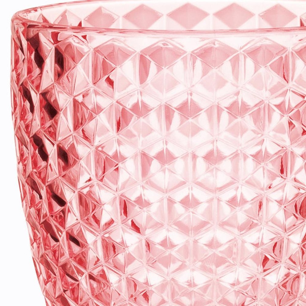 Set of Four Blue Diamond Acrylic Stemmed All Purpose Wine Glass