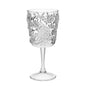 Set of Four Clear Paisley Acrylic Stemmed All Purpose Wine Glass