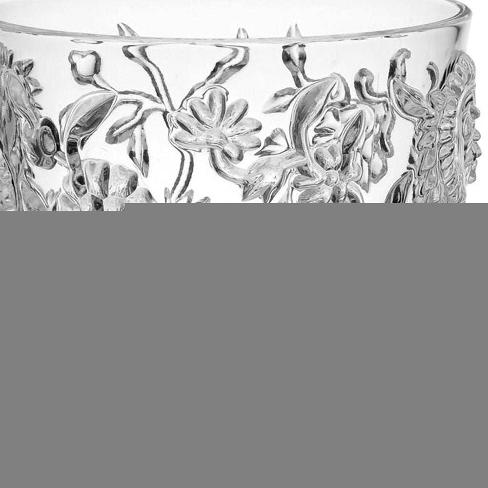 Set of Four Clear Paisley Acrylic Stemmed All Purpose Wine Glass