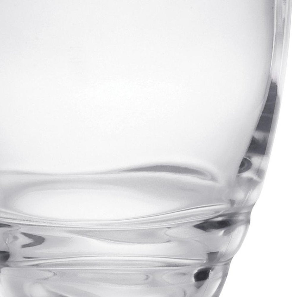 Set of Four Clear Swirl Acrylic Stemmed All Purpose Wine Glass