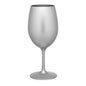 Set of Four Silver Acrylic Stemmed All Purpose Wine Glass