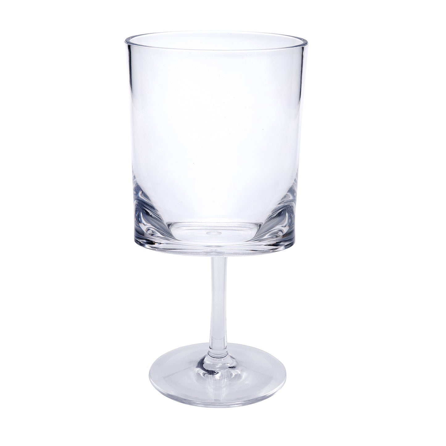 Set of Four Clear Acrylic Stemmed All Purpose Wine Glass