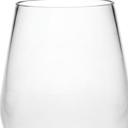 Set of Four Clear Tritan Plastic Stemless All Purpose Wine Glasses