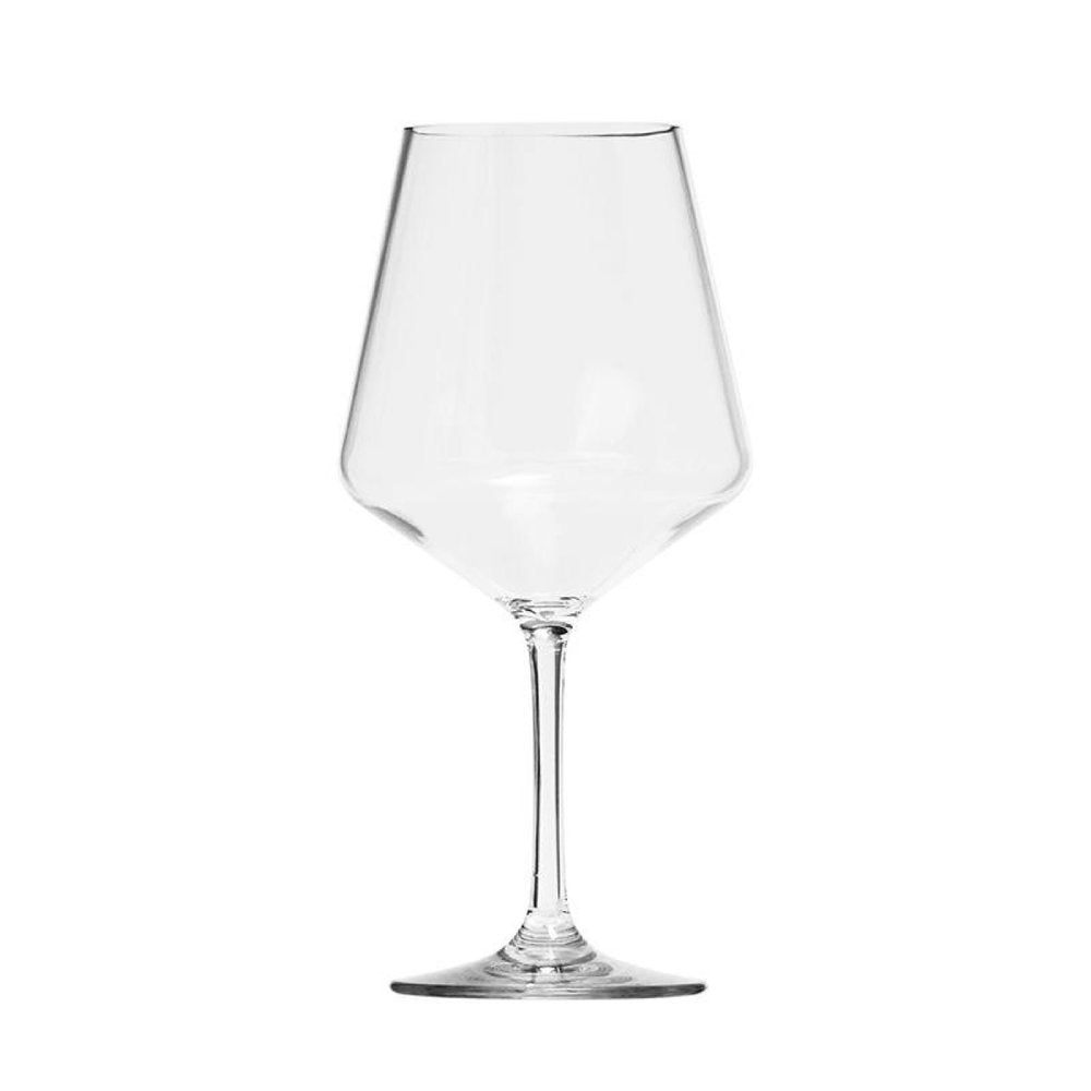 Set of Four Clear Tritan Plastic Stemmed All Purpose Wine Glasses