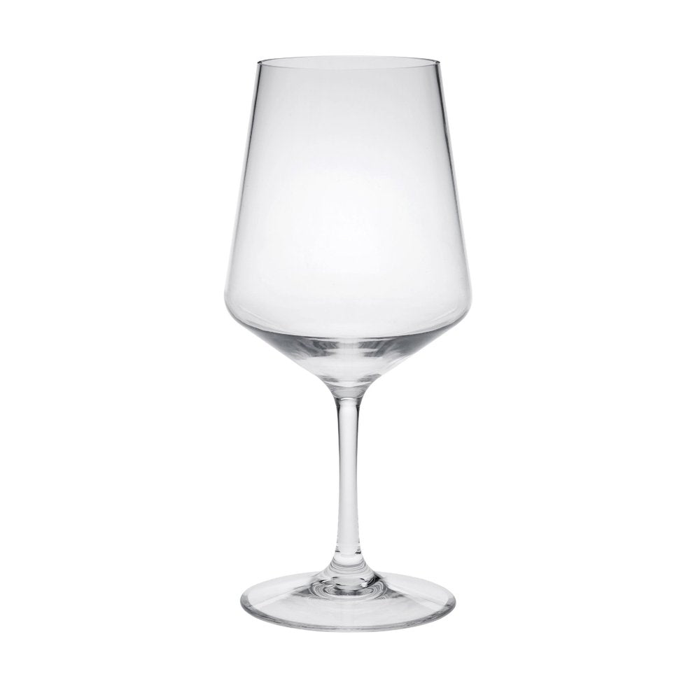 Set of Four Clear Tritan Plastic Stemmed All Purpose Wine Glasses