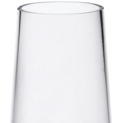 Set of Four Clear Tritan Plastic Stemmed All Purpose Wine Glass