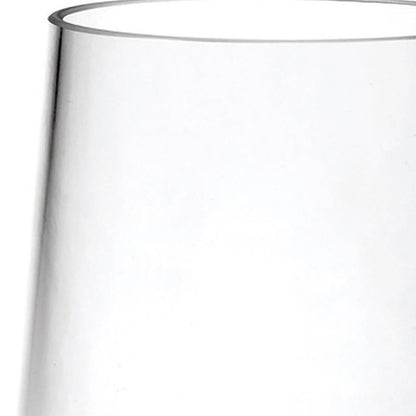 Set of Four Clear Tritan Plastic Stemless All Purpose Tumbler Wine Glasses