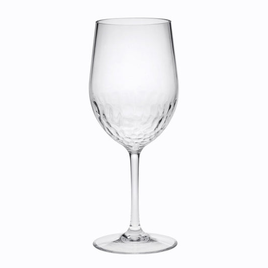 Set of Four Clear Tritan Plastic Stemmed All Purpose Wine Glass