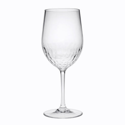 Set of Four Clear Tritan Plastic Stemmed All Purpose Wine Glass