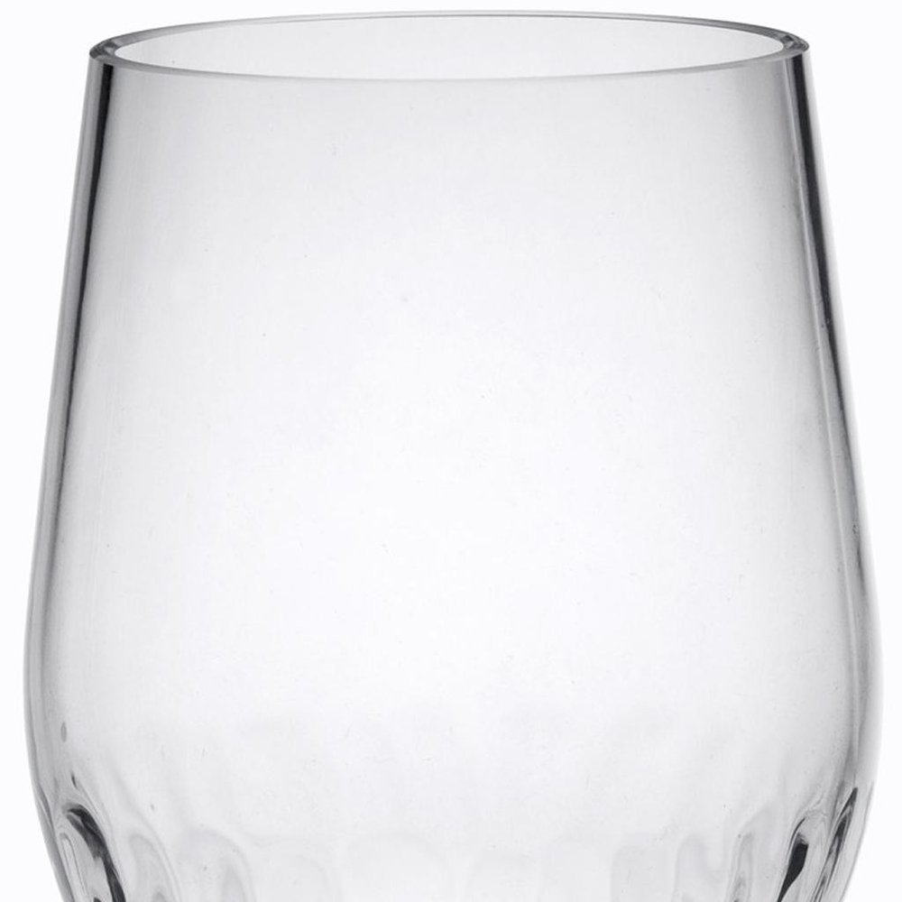 Set of Four Clear Tritan Plastic Stemmed All Purpose Wine Glass